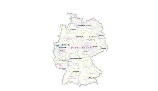 Deutschland Flagge - ALKIS Liegenschaftsdaten bundesweit